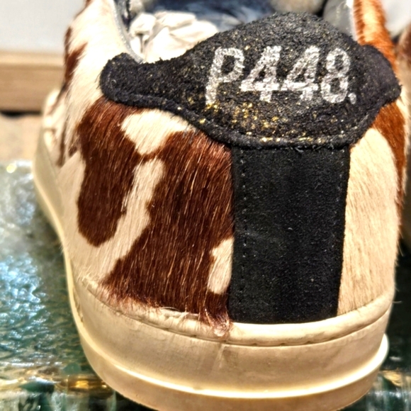 P448 F9 John Sneaker Cow Hair/Print Glitter Wmns EU 36 | US 6-6.5 - Picture 6 of 9